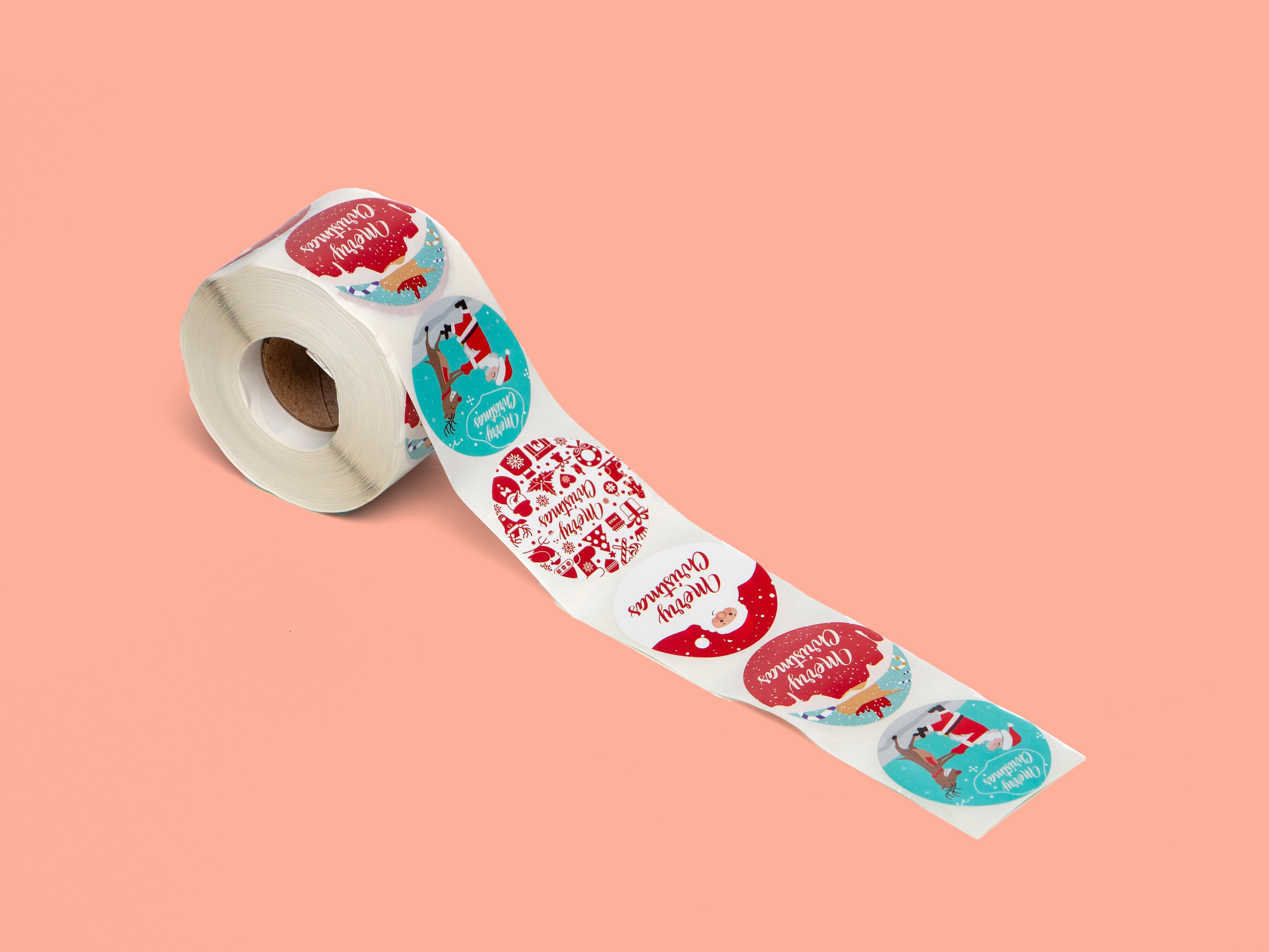 Weihnachtsetiketten - Rund