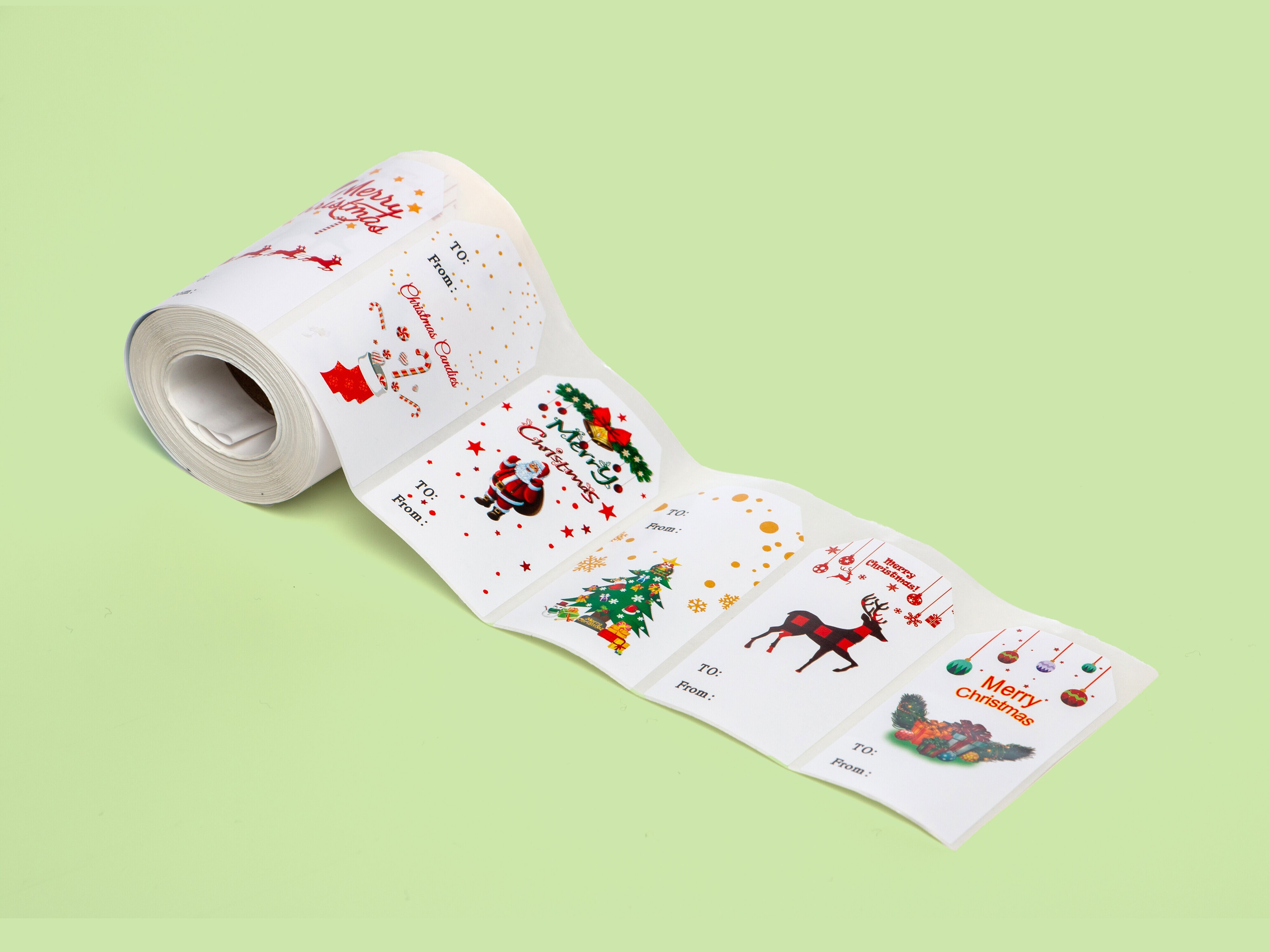 Juleetiketter - Hvide