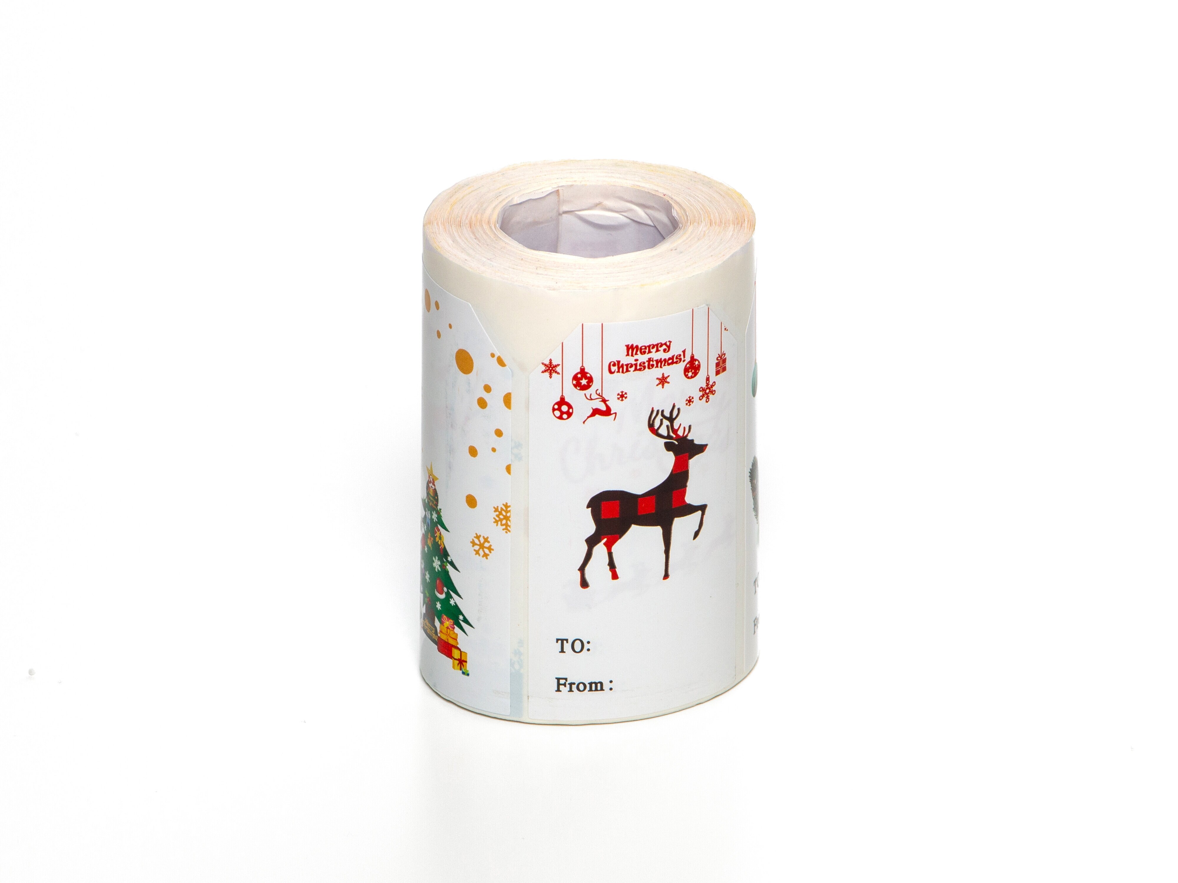 Juleetiketter - Hvide