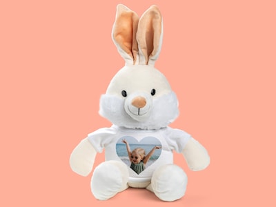 Persönliches Kuscheltier mit Fotoherz