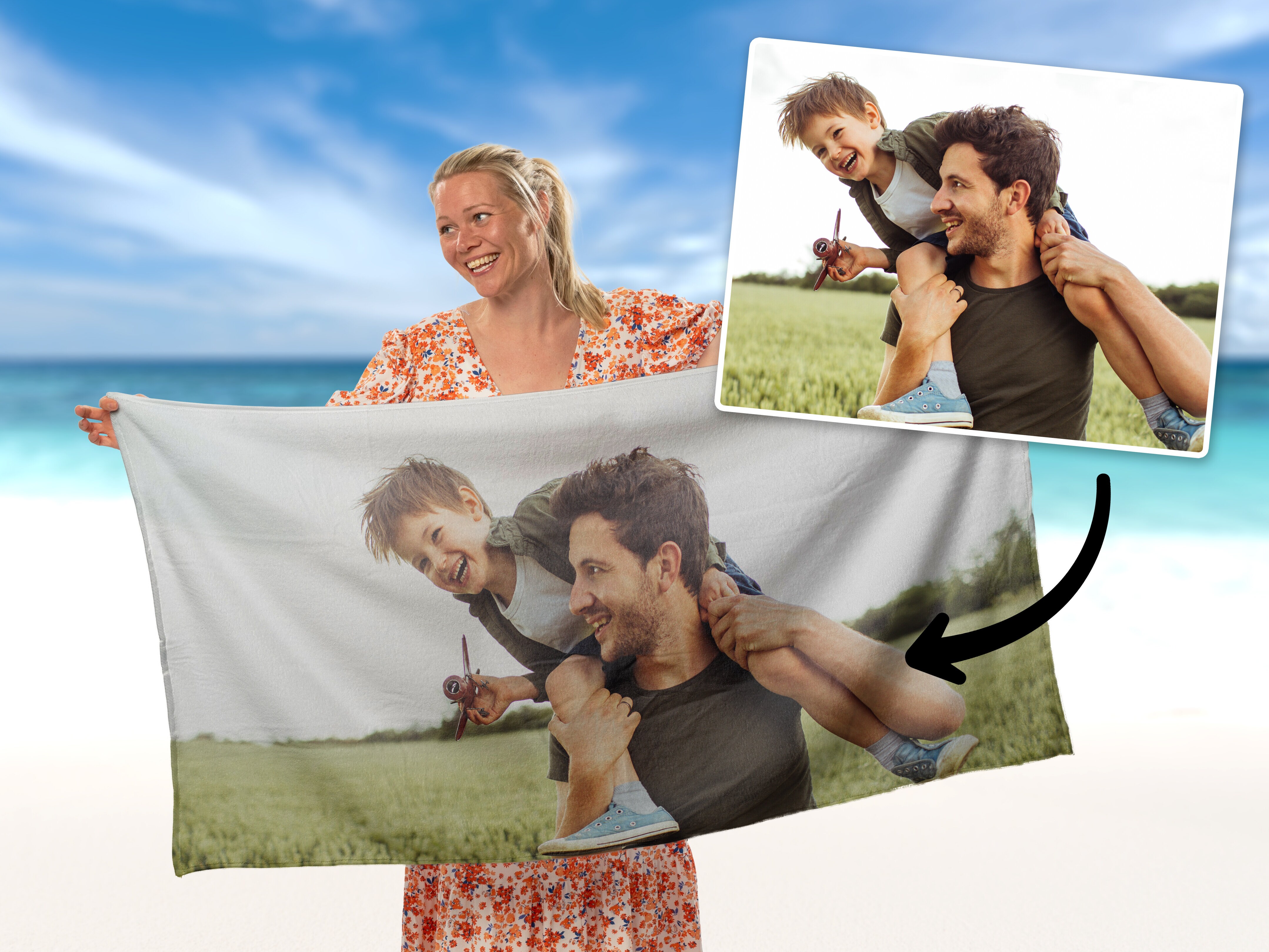 Henkilökohtainen Kylpypyyhe Valokuvalla