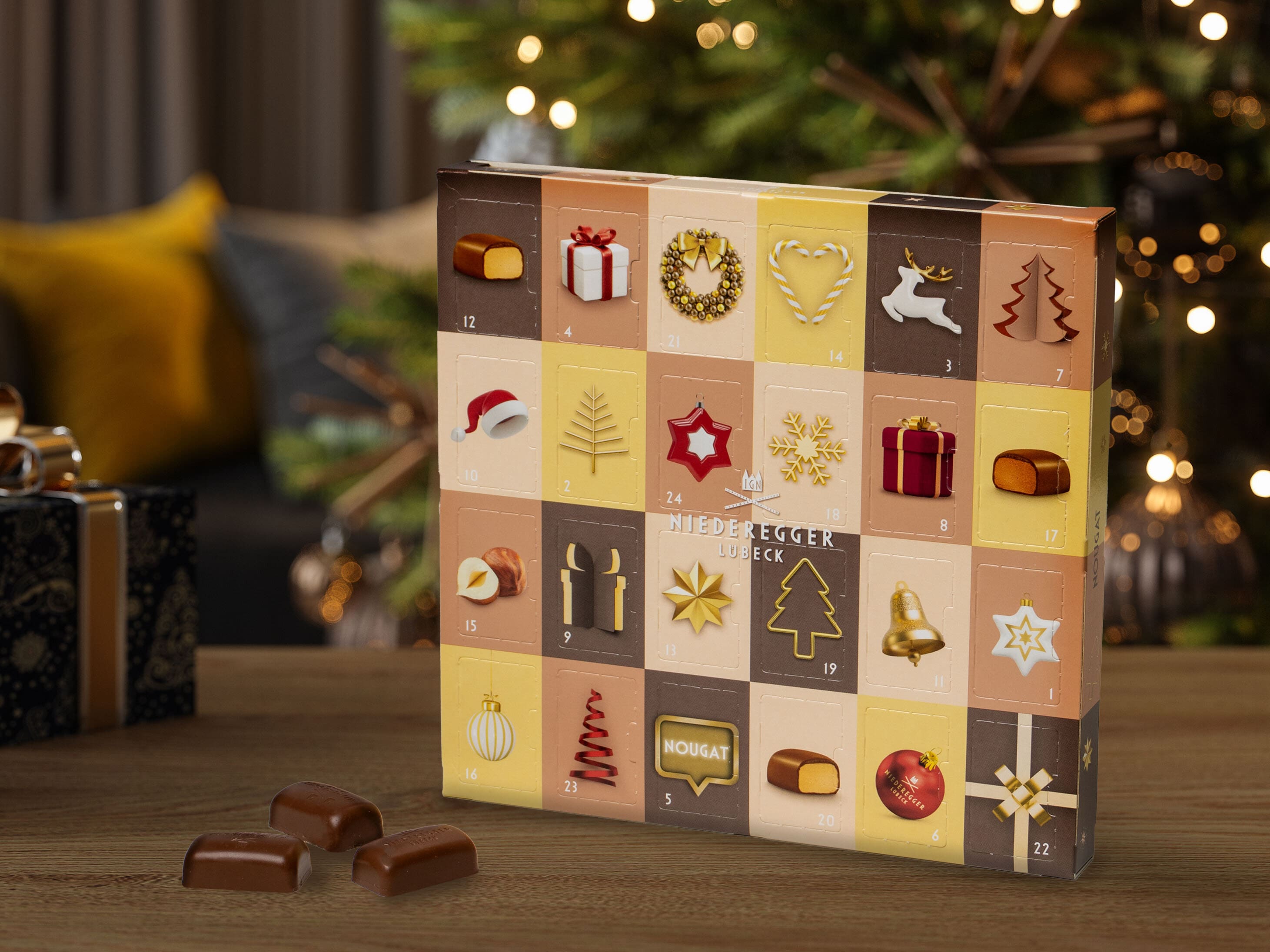 Julekalender med Nougat - Niederegger