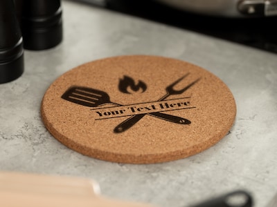 Persönliches Topfuntersetzer mit Namen - Grill