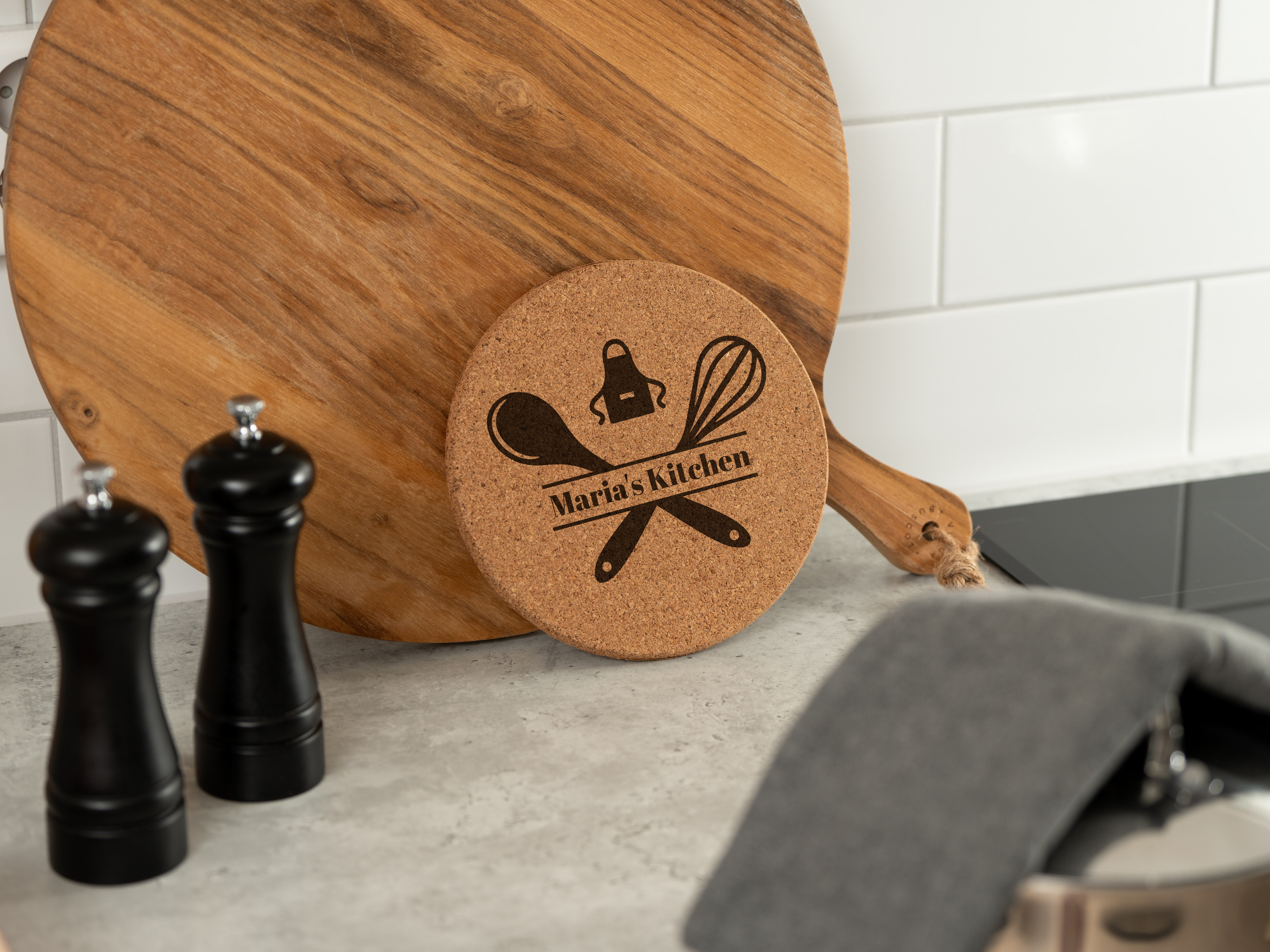 Personlig gryteunderlag med tekst - Grill