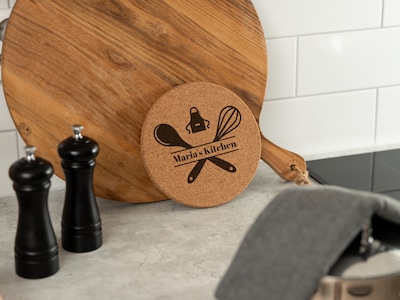 Persönliches Topfuntersetzer mit Namen - Grill