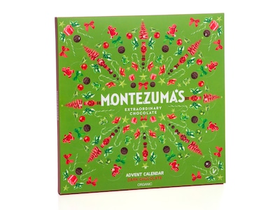 Montezuma Chokoladejulekalender med Vegansk Mørk Chokolade