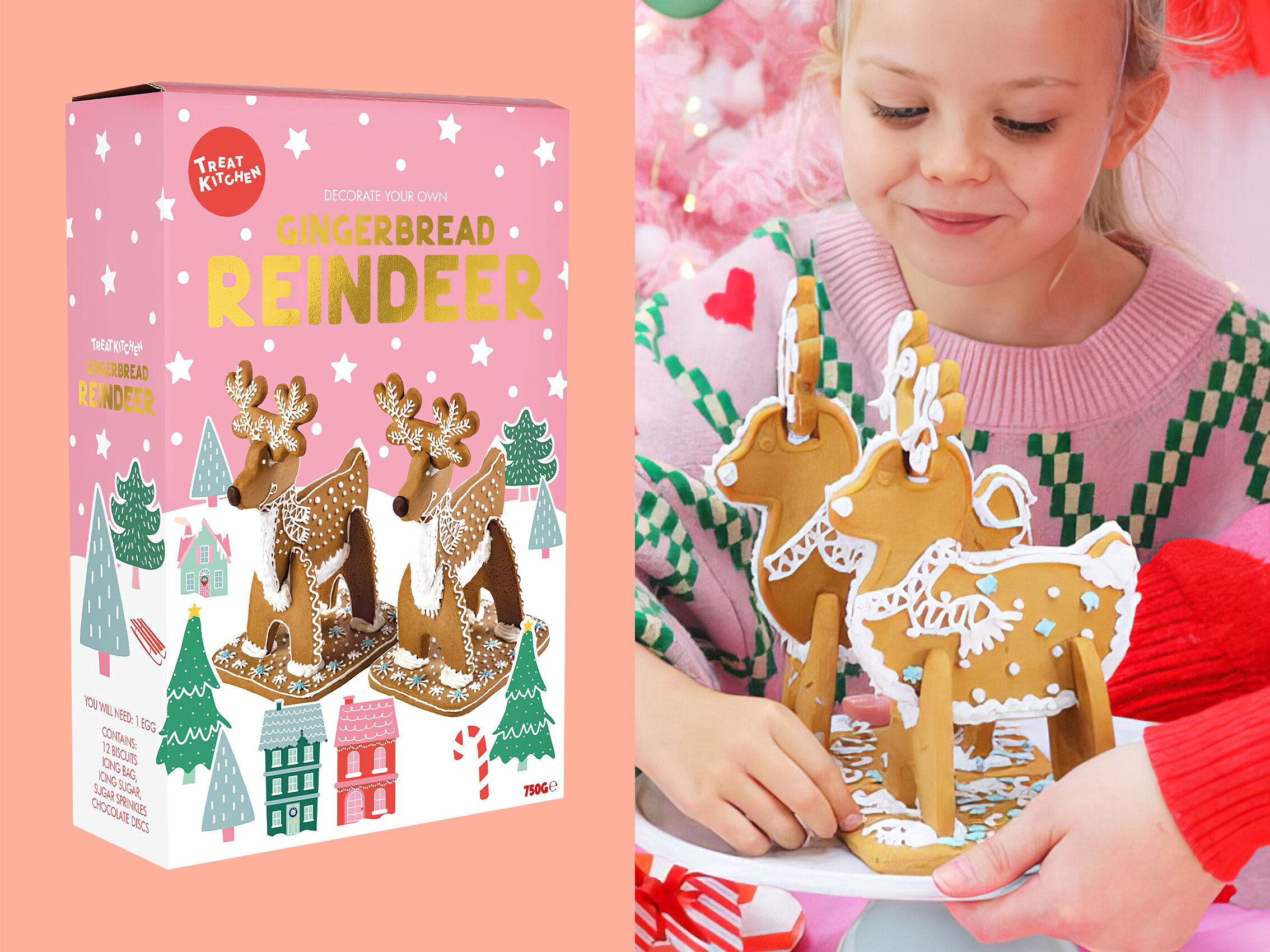 Bausatz Lebkuchen-Rentiere - The Treat Kitchen