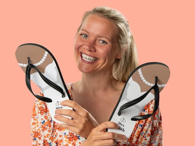 Personalisierte Flip-Flops - Mr. & Mrs.