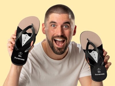 Personalisierte Flip-Flops - Mr. & Mrs.