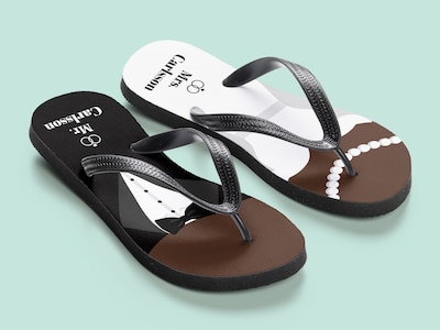 Personalisierte Flip-Flops - Mr. & Mrs.
