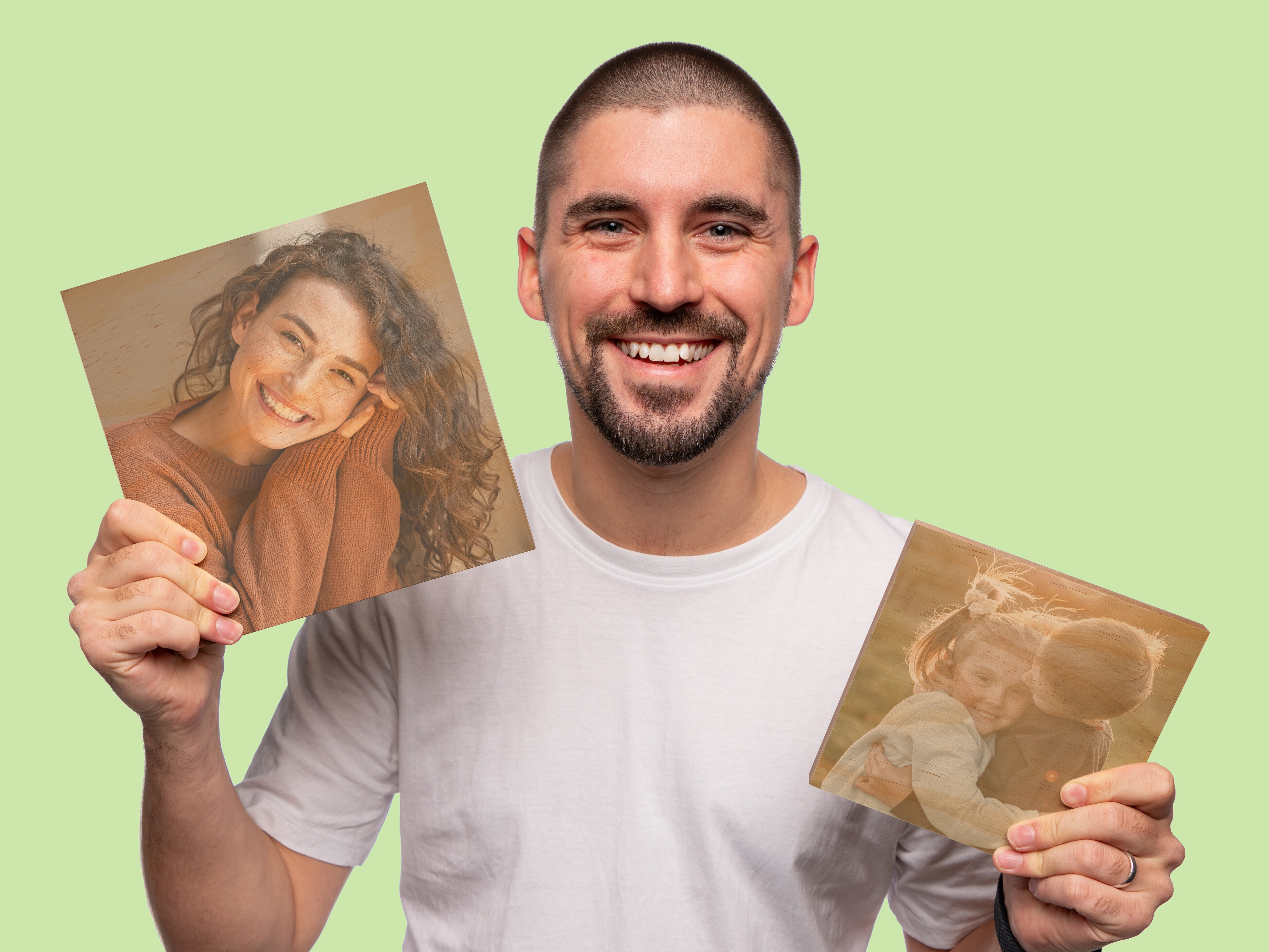 Personligt Fotoblock i Trä