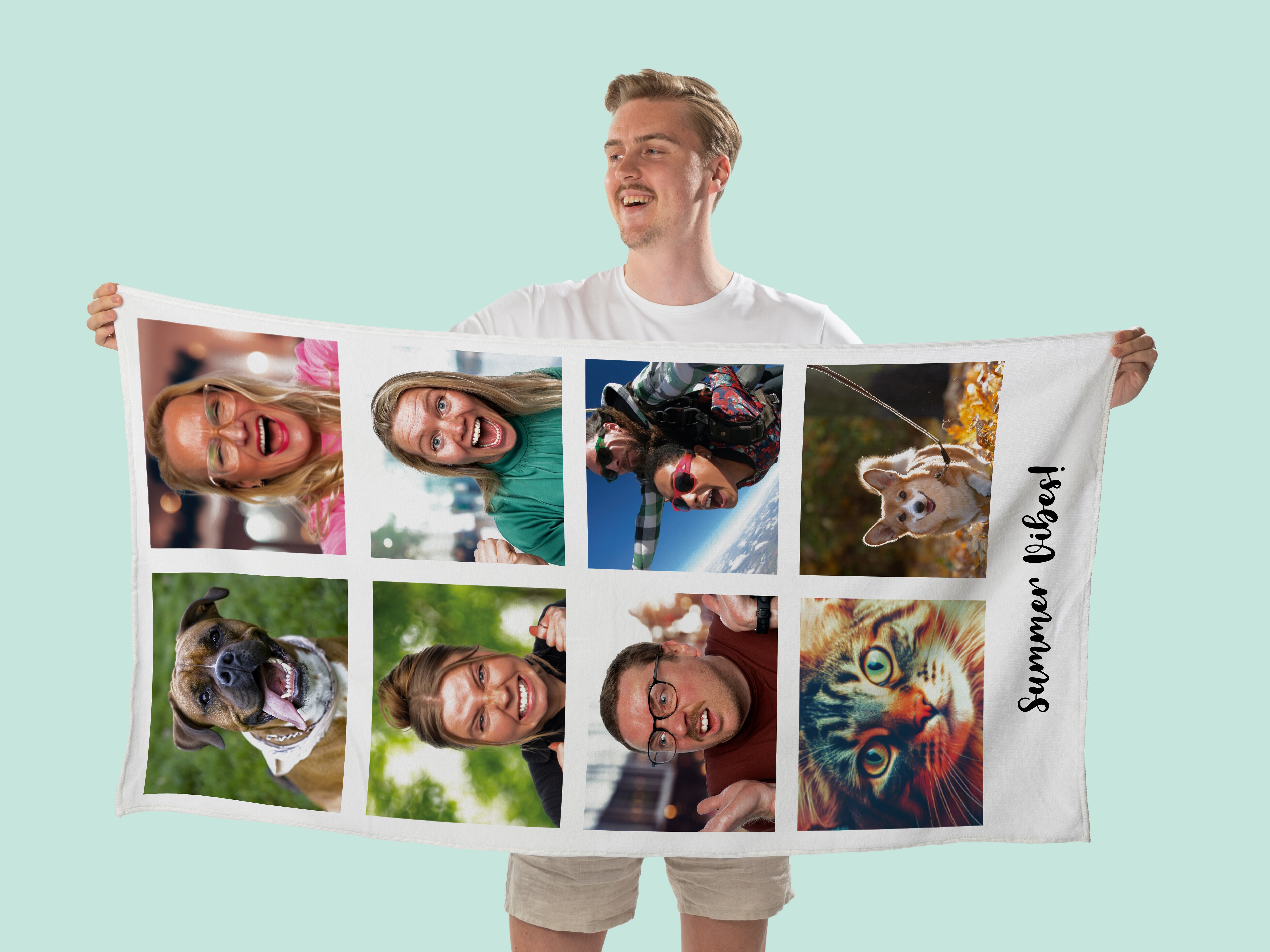 Personlig badehåndkle med Fotocollage