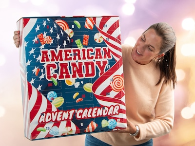 Adventskalender med USA-godis
