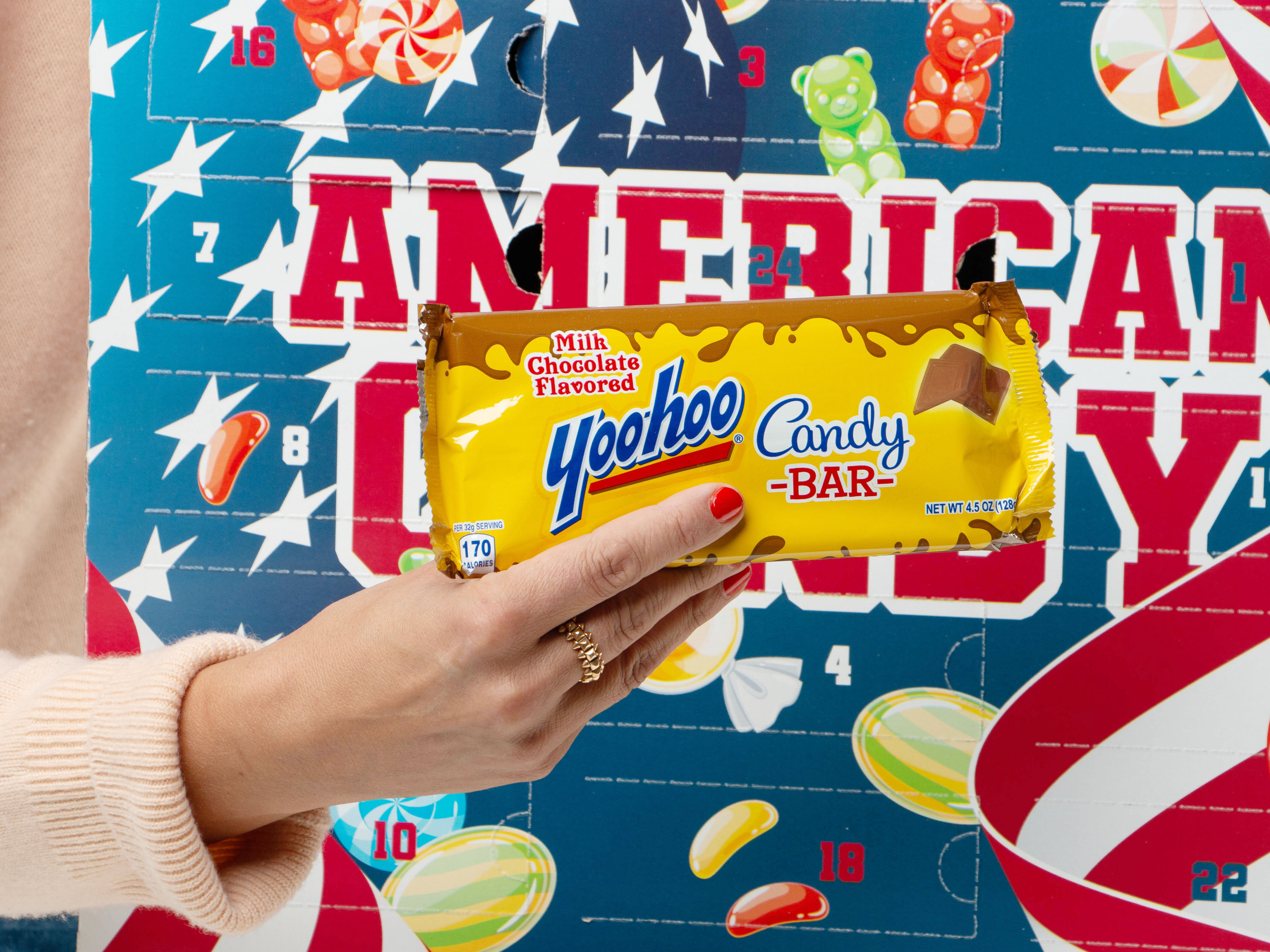 Adventskalender med USA-godis