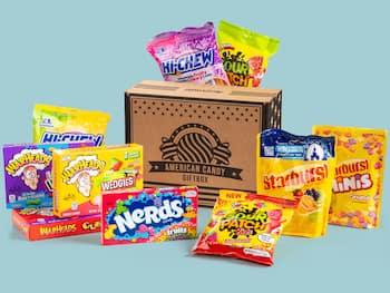 Gaveeske med amerikansk godteri