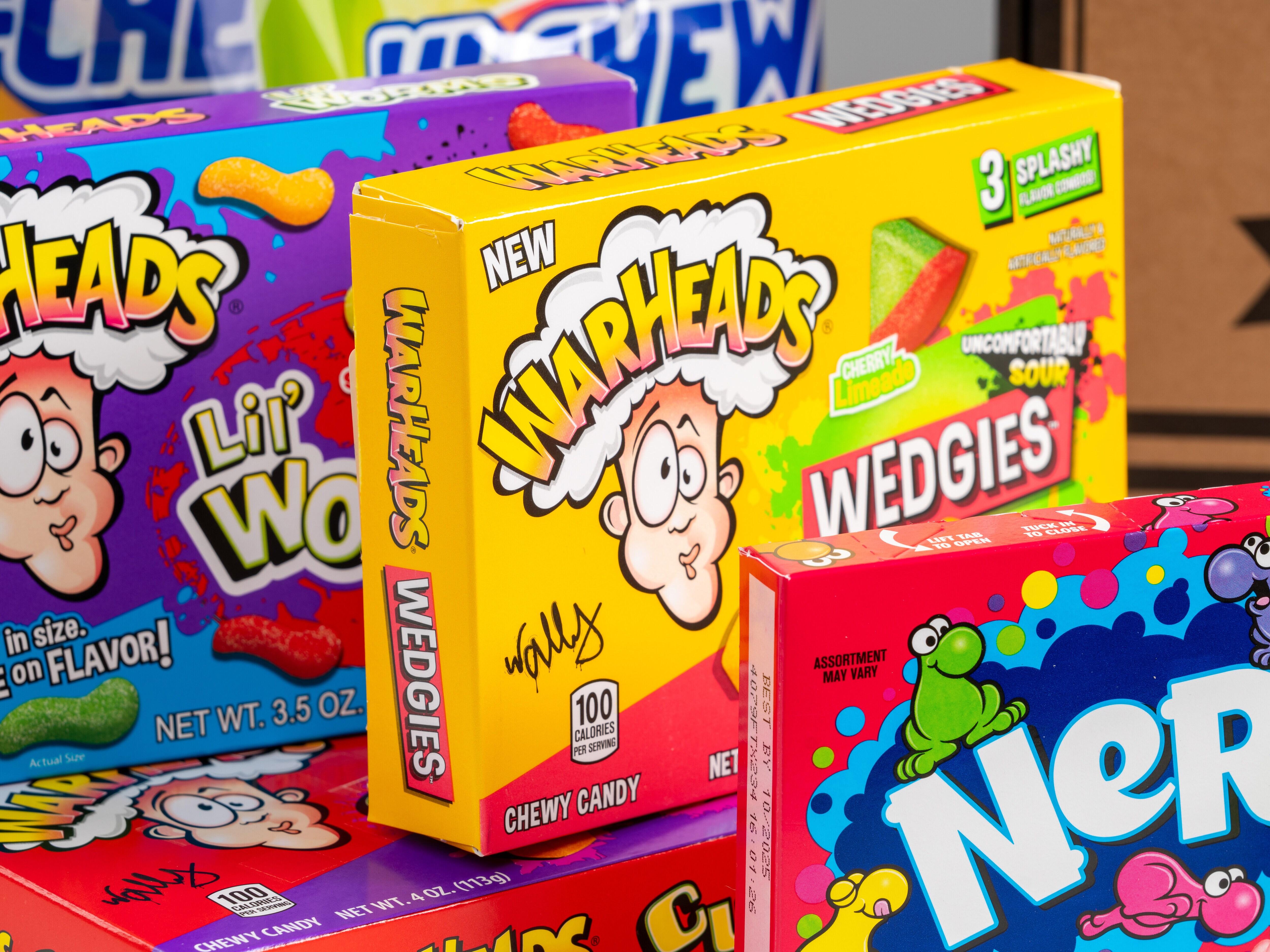 Gaveeske med amerikansk godteri