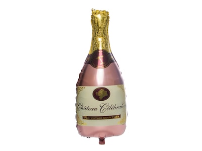 Folieballong Champagneflaska Rosé