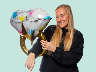 Foliopallo Timanttisormus