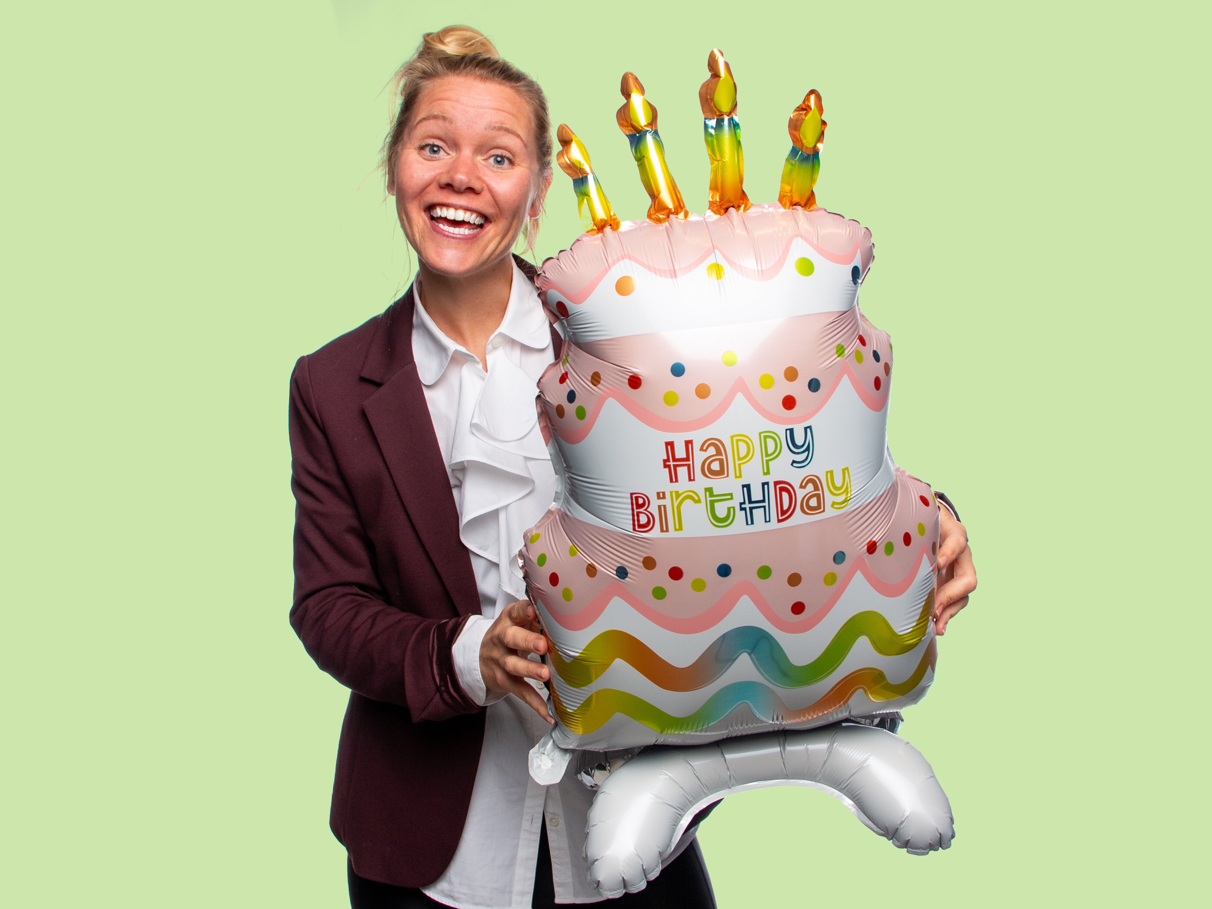 Folieballong Bursdagskake