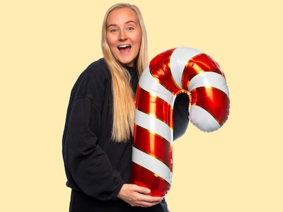 Folieballong Polkagris