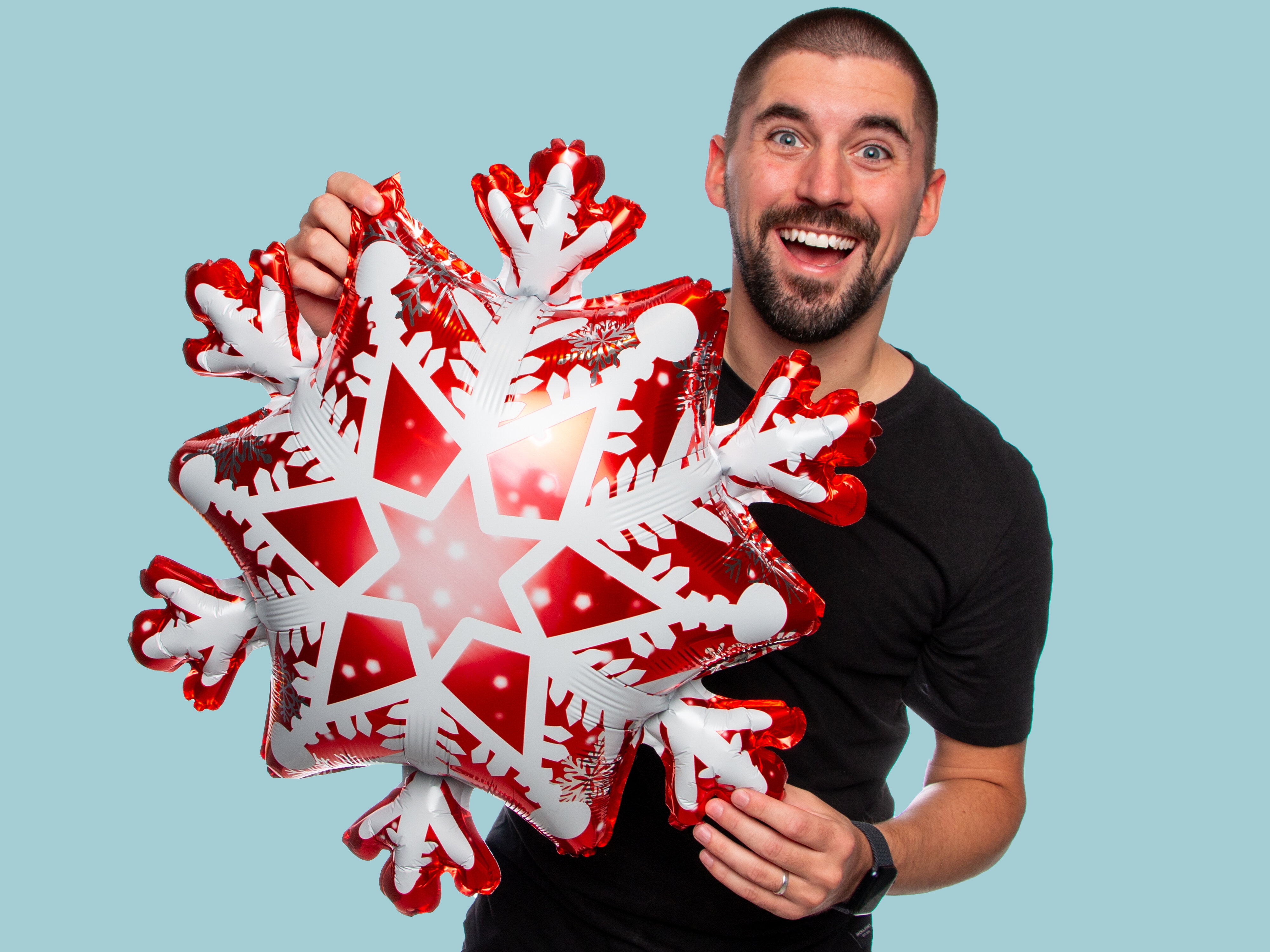 Folieballong Snøfnugg