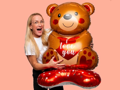 Folienballon Teddybär I Love You