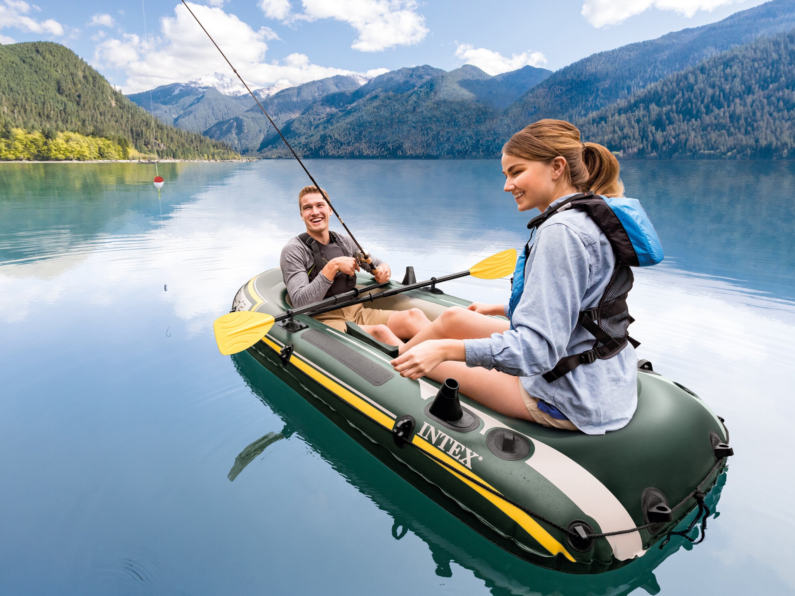 Tosædet Gummibåd - Intex Seahawk 2