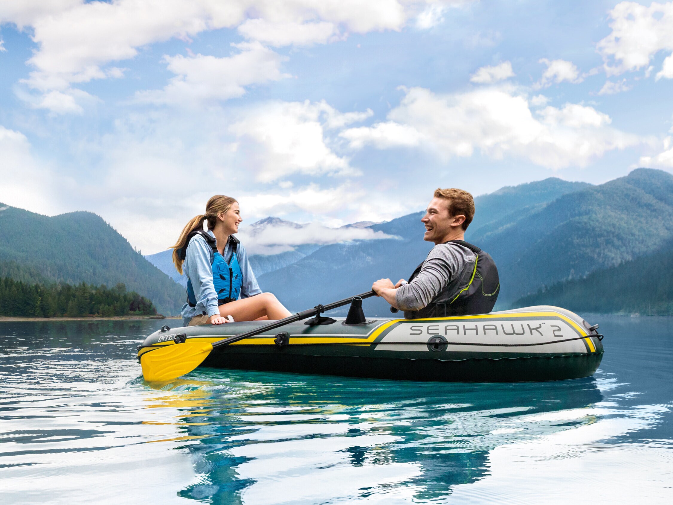 Tosædet Gummibåd - Intex Seahawk 2