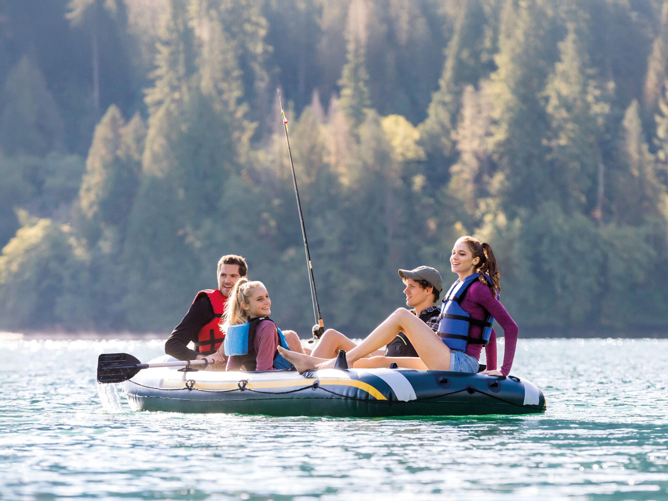 Fyrsitsig Gummibåt - Intex Seahawk 4