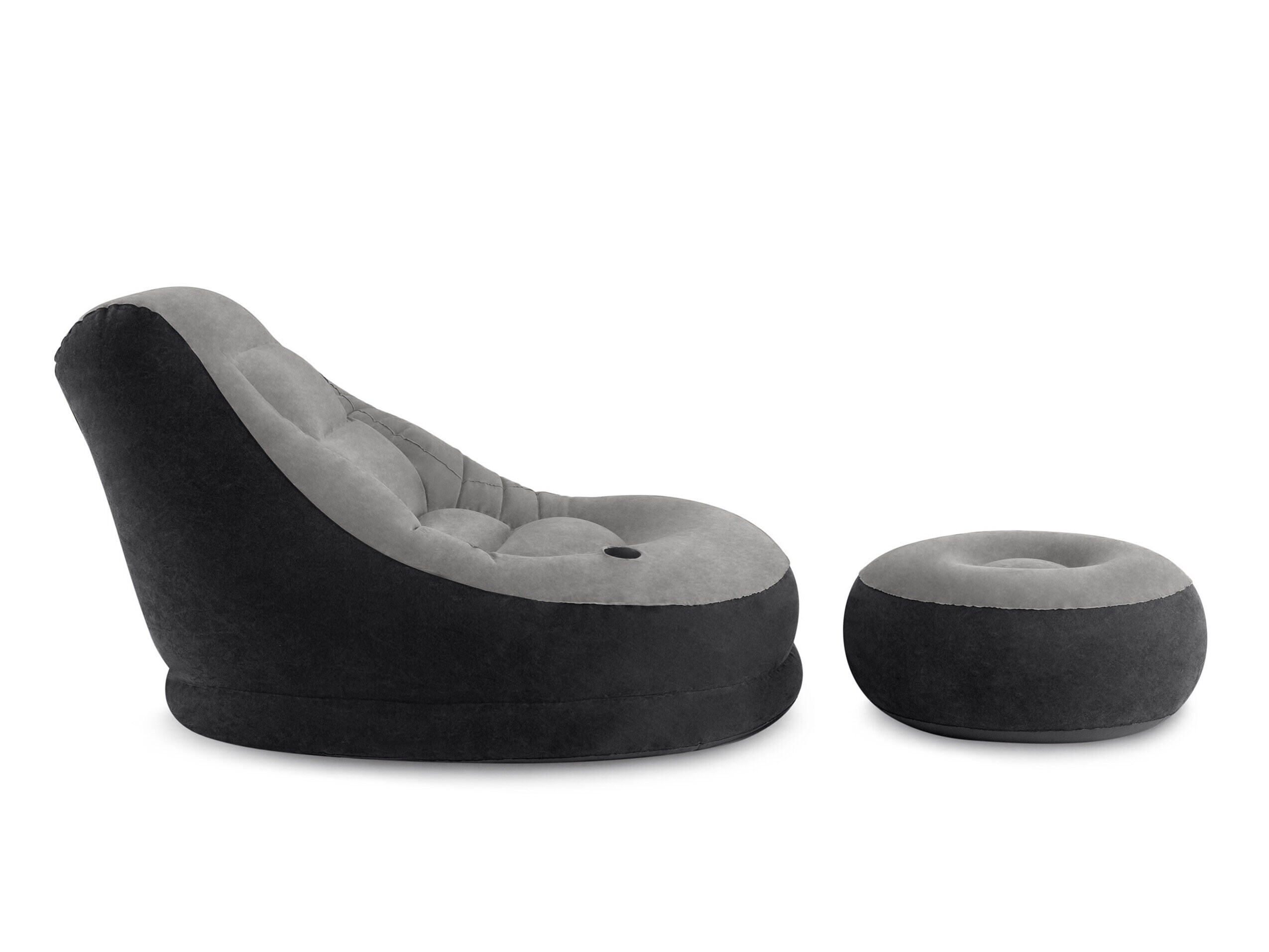 Uppblåsbar Loungefåtölj med Fotpall - Intex