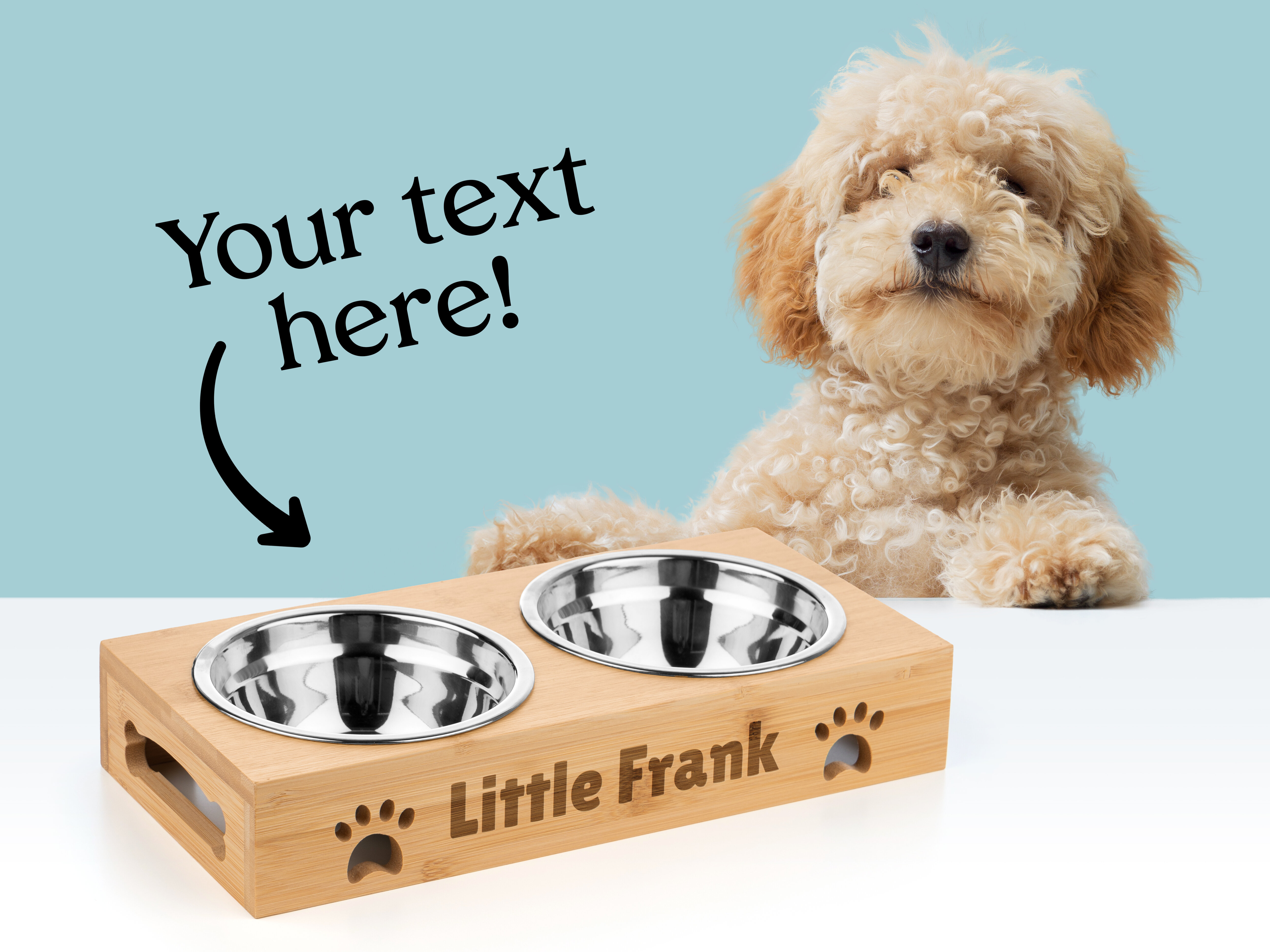 Personlig Hundematskål med Tekst