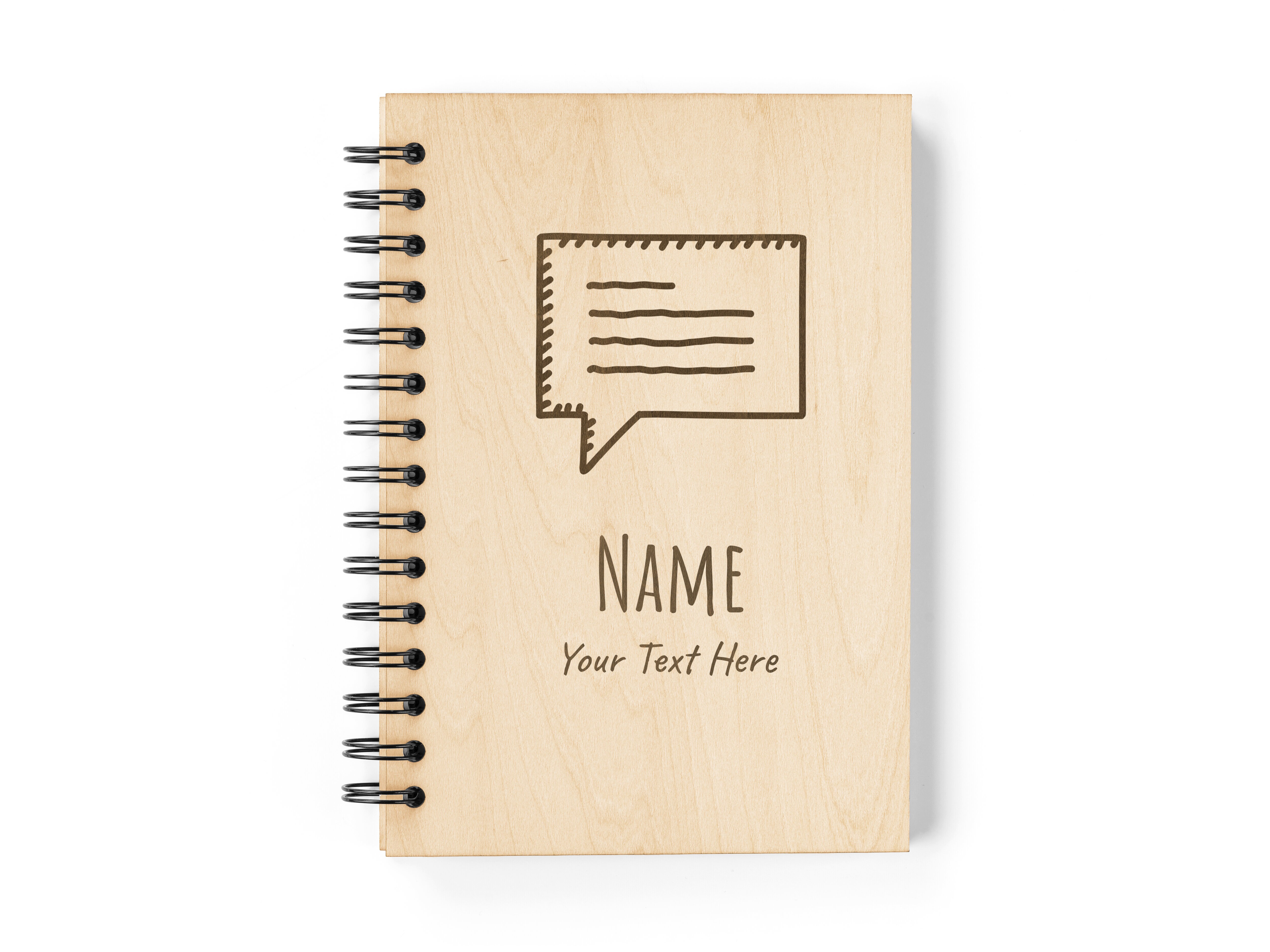 Personlig notatbok med tekst