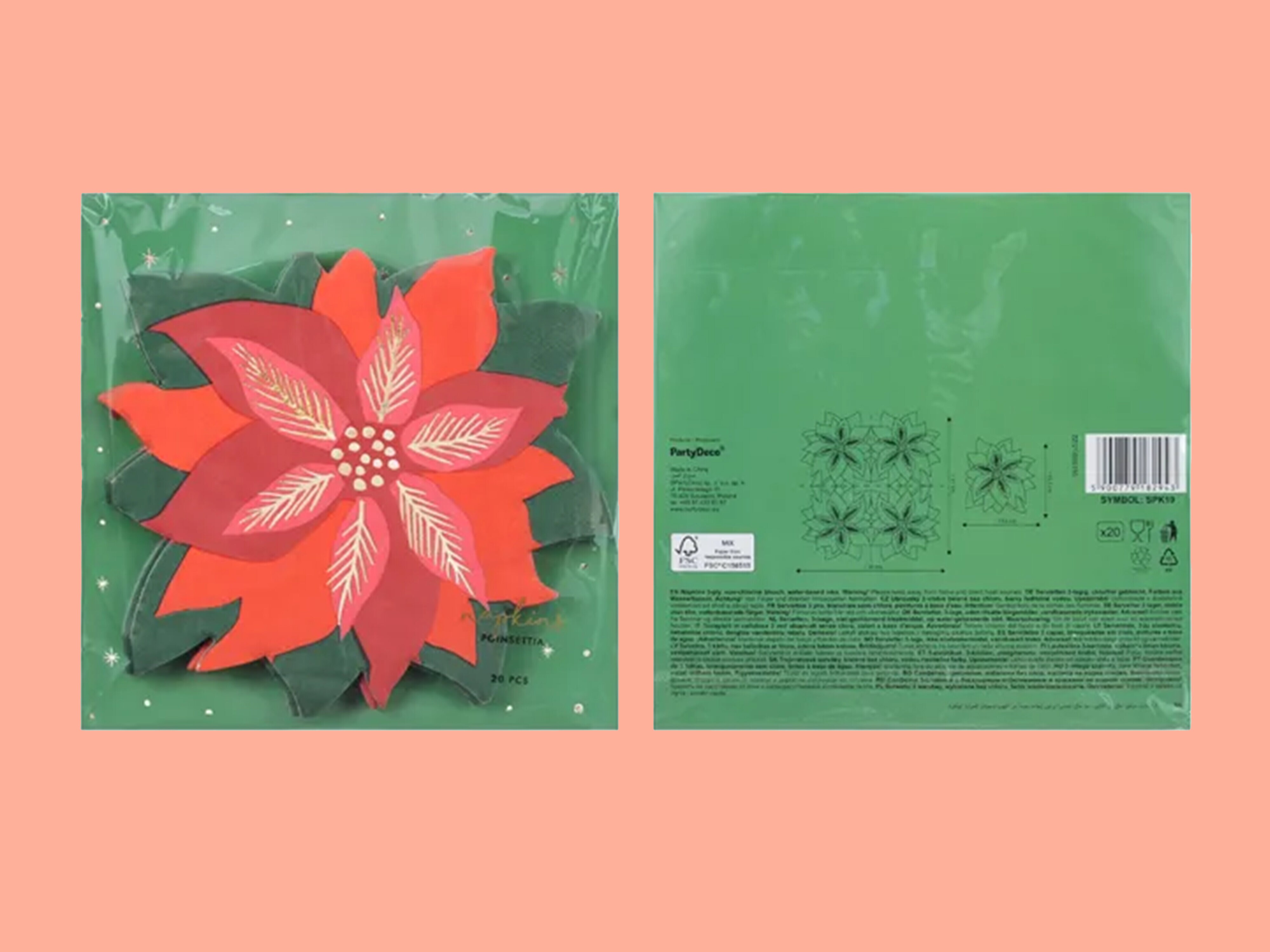 Juleservietter Julestjerne