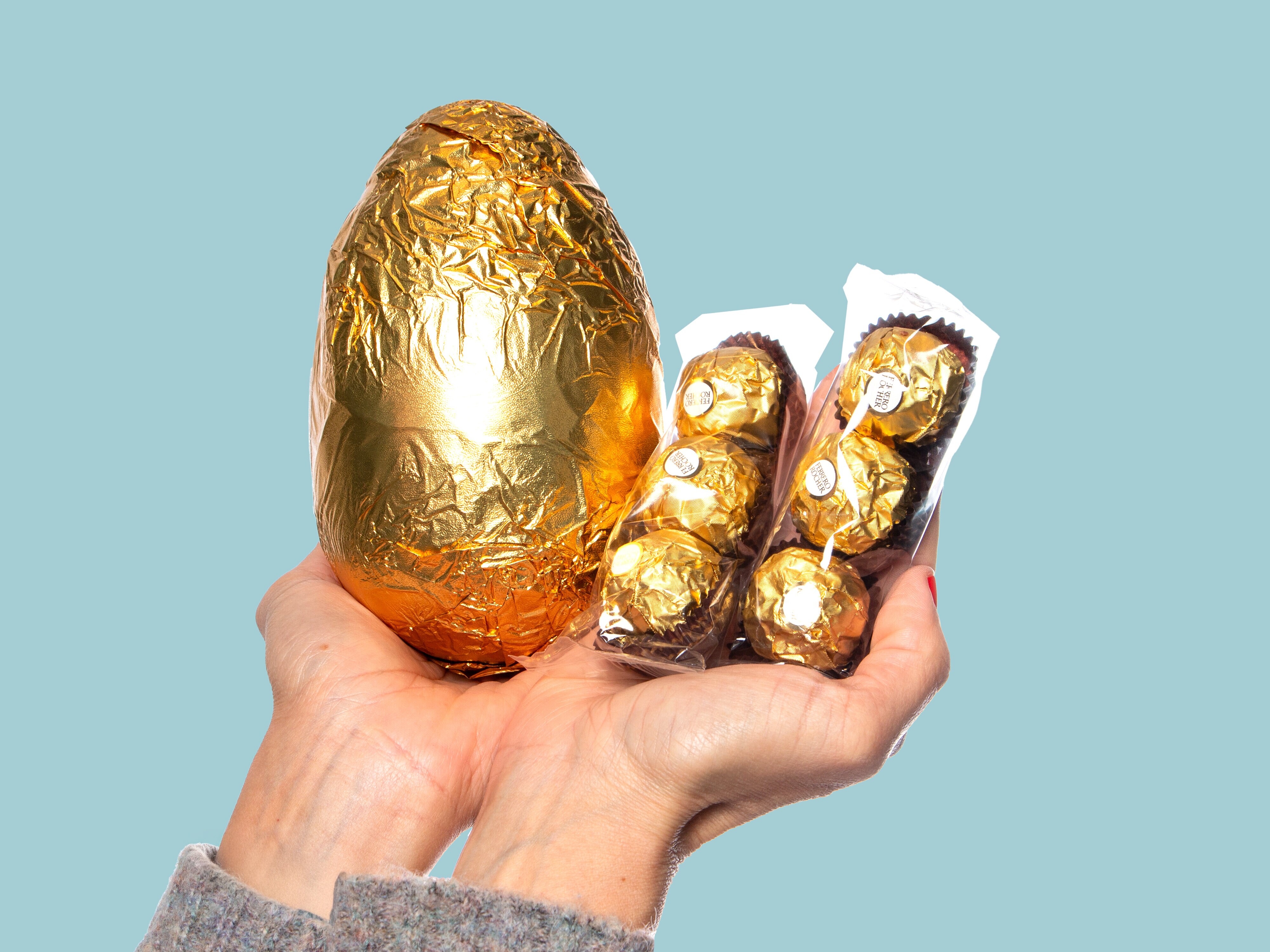 Ferrero Rocher påskeegg i melkesjokolade