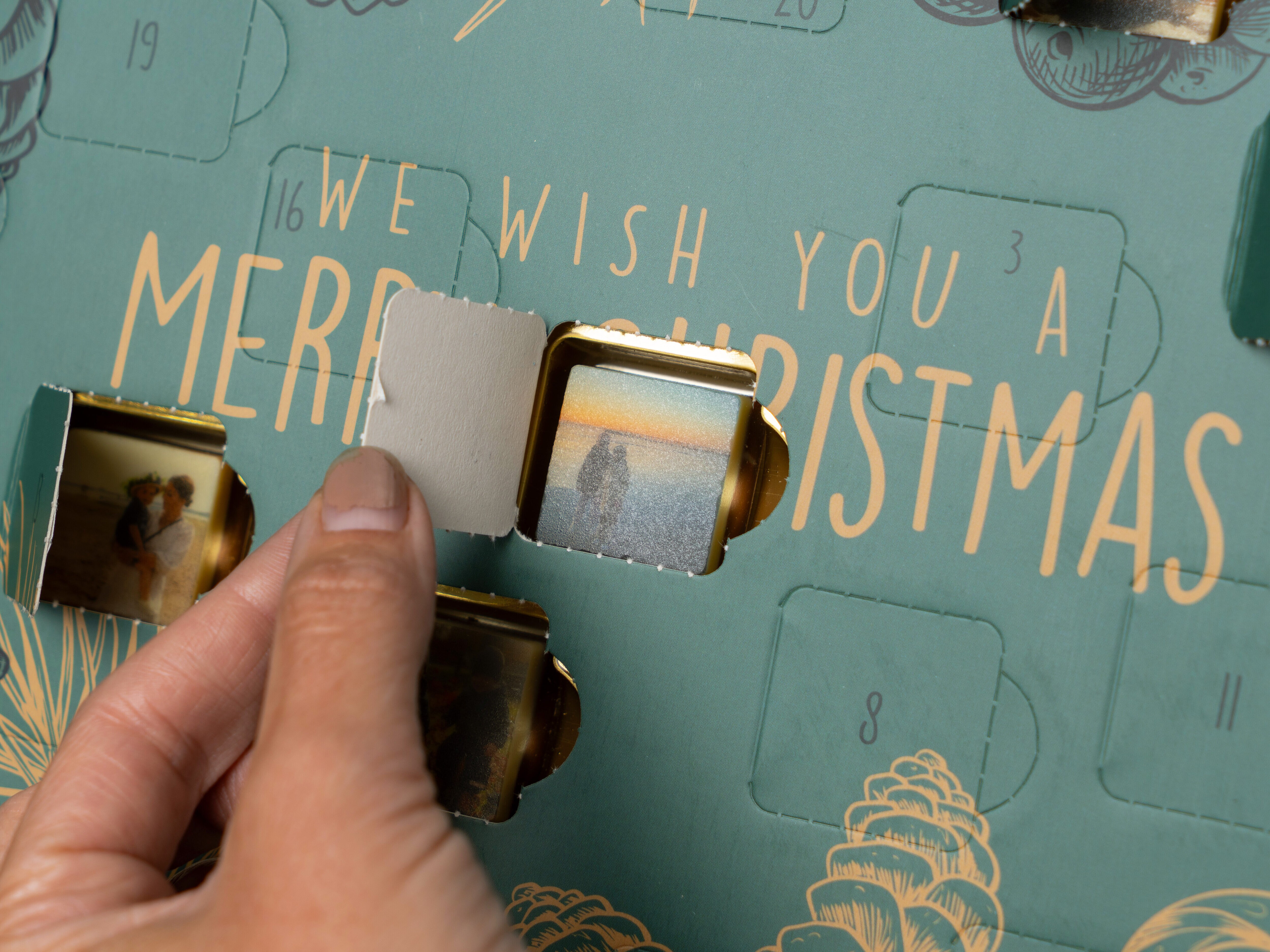 Sjokoladekalender med dine egne 24 bilder