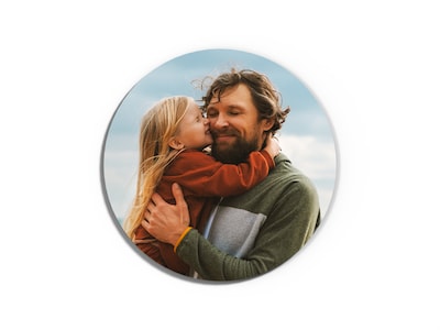 Personlig Køleskabsmagnet med Foto - Rund