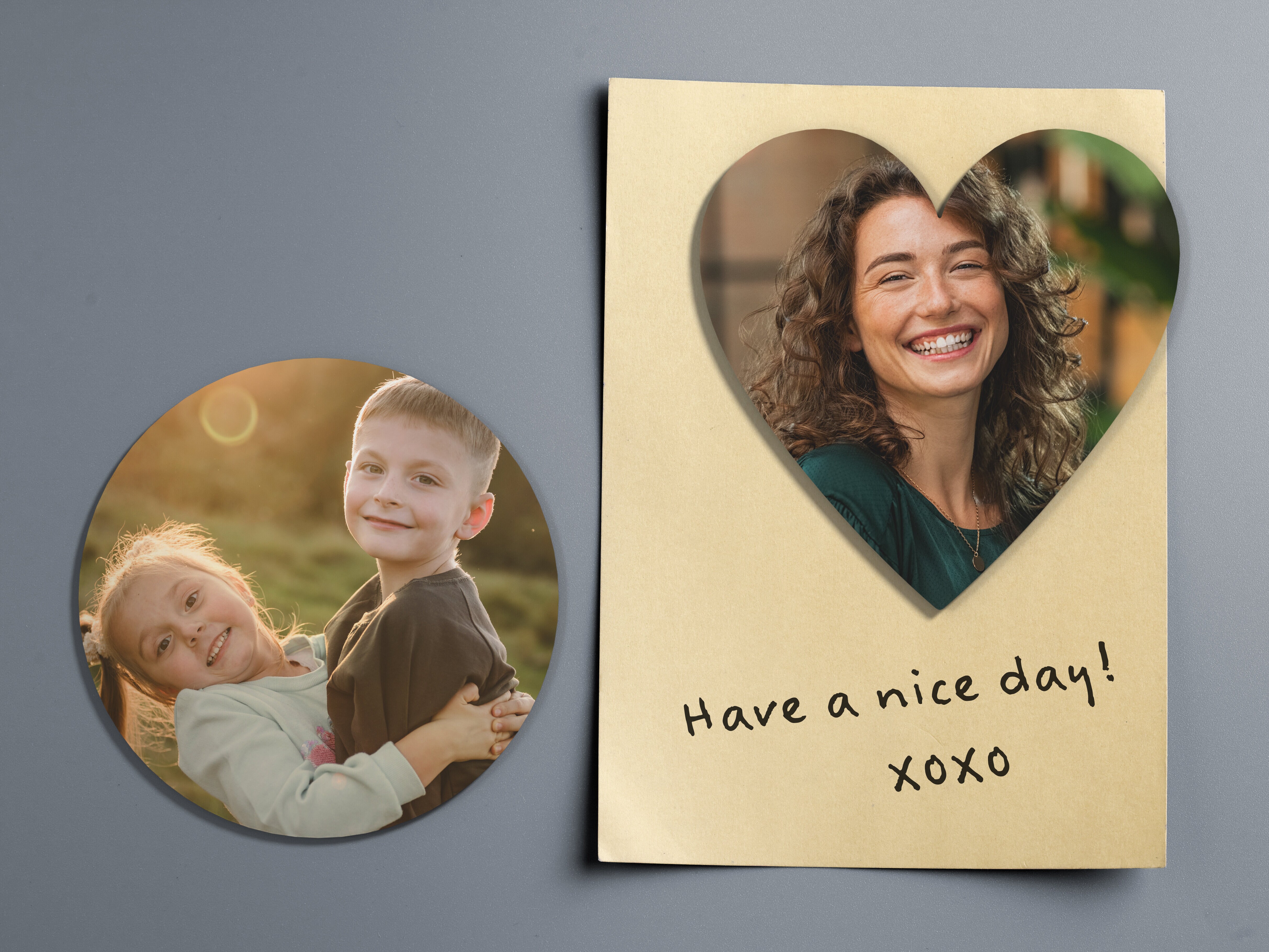 Henkilökohtainen Jääkaappimagneetti Valokuvalla - Pyöreä