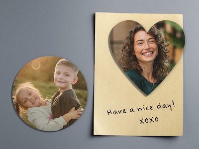 Personlig Køleskabsmagnet med Foto - Rund