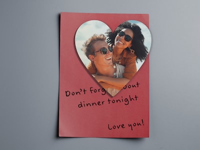 Personalisierter Kühlschrankmagnet mit Foto – Herz