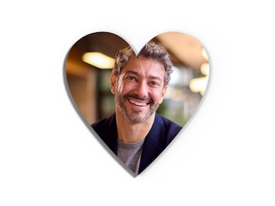 Personalisierter Kühlschrankmagnet mit Foto – Herz