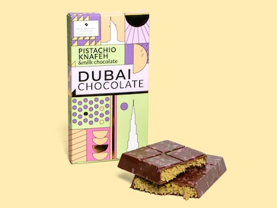 Dubai Choklad Pistachio, Knafeh & Milk Chocolate