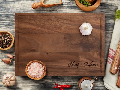 Henkilökohtainen Leikkuulauta Tekstillä