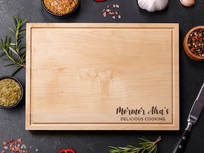 Personligt Skærebræt med Tekst