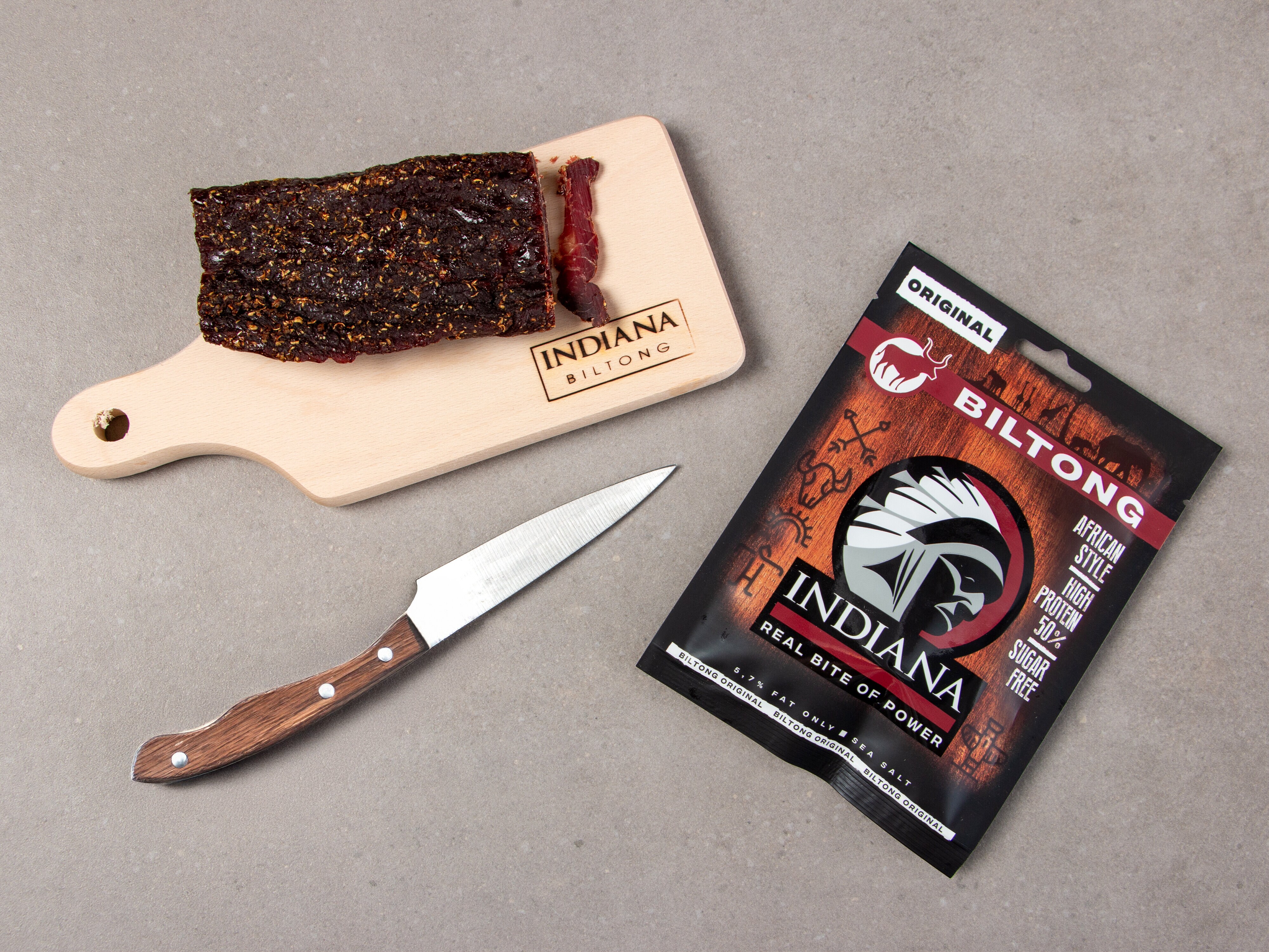 Gaveæske Indiana Jerky med Skærebræt