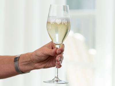 Champagneglass Med Gravering () Champagneglass Med Gravering