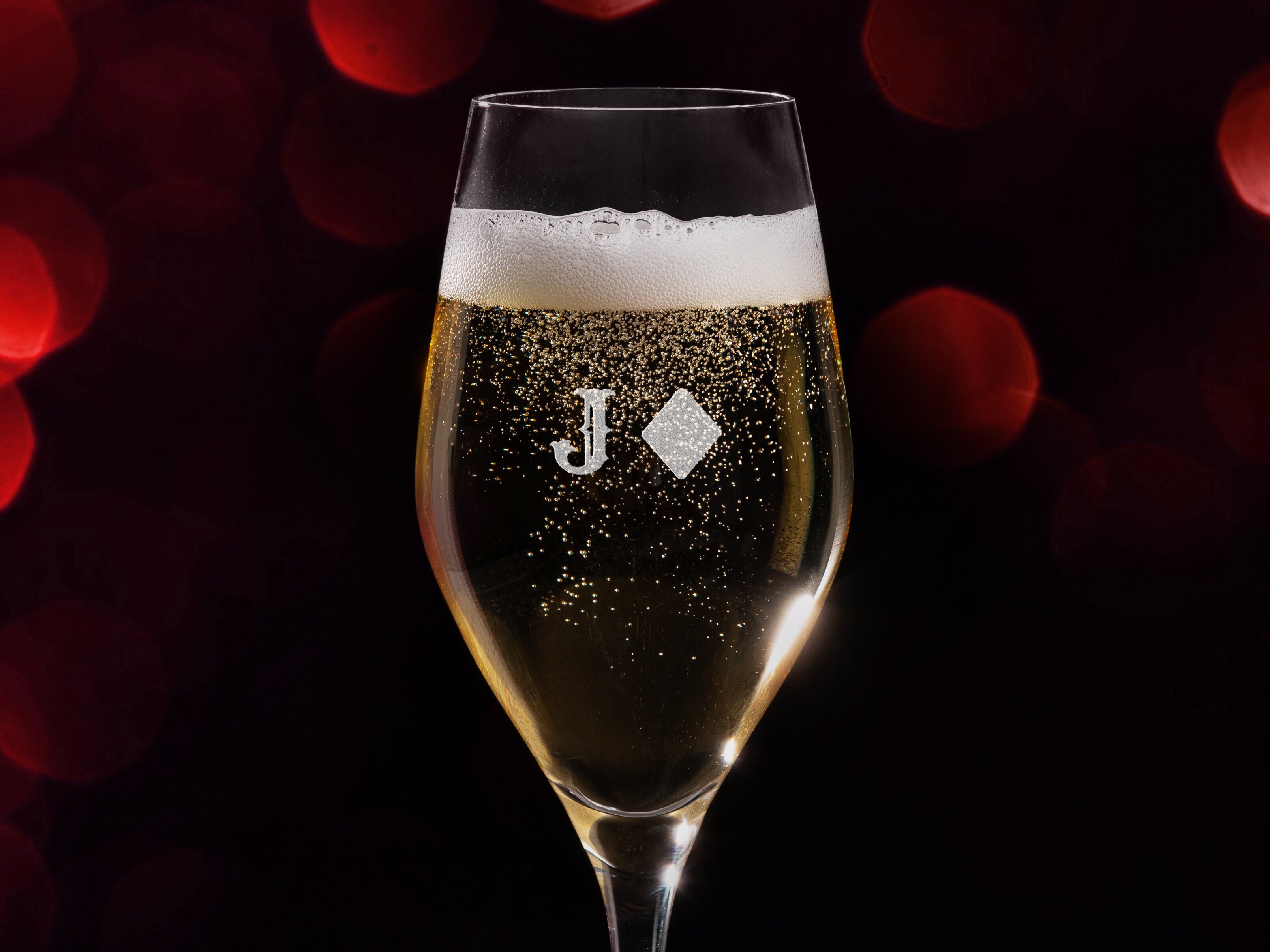 Henkilökohtainen Spiegelau Samppanjalasi Kaiverruksella - Sydän & Alkukirjaimet