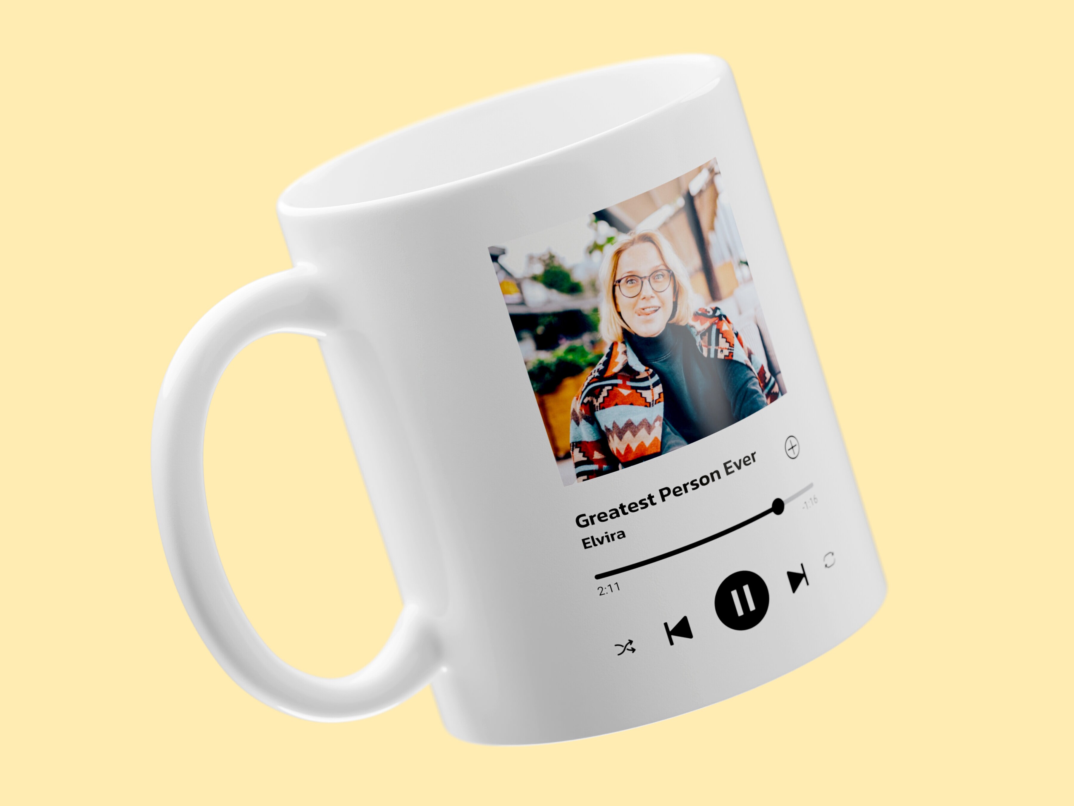 Personligt Krus med Foto & Sang