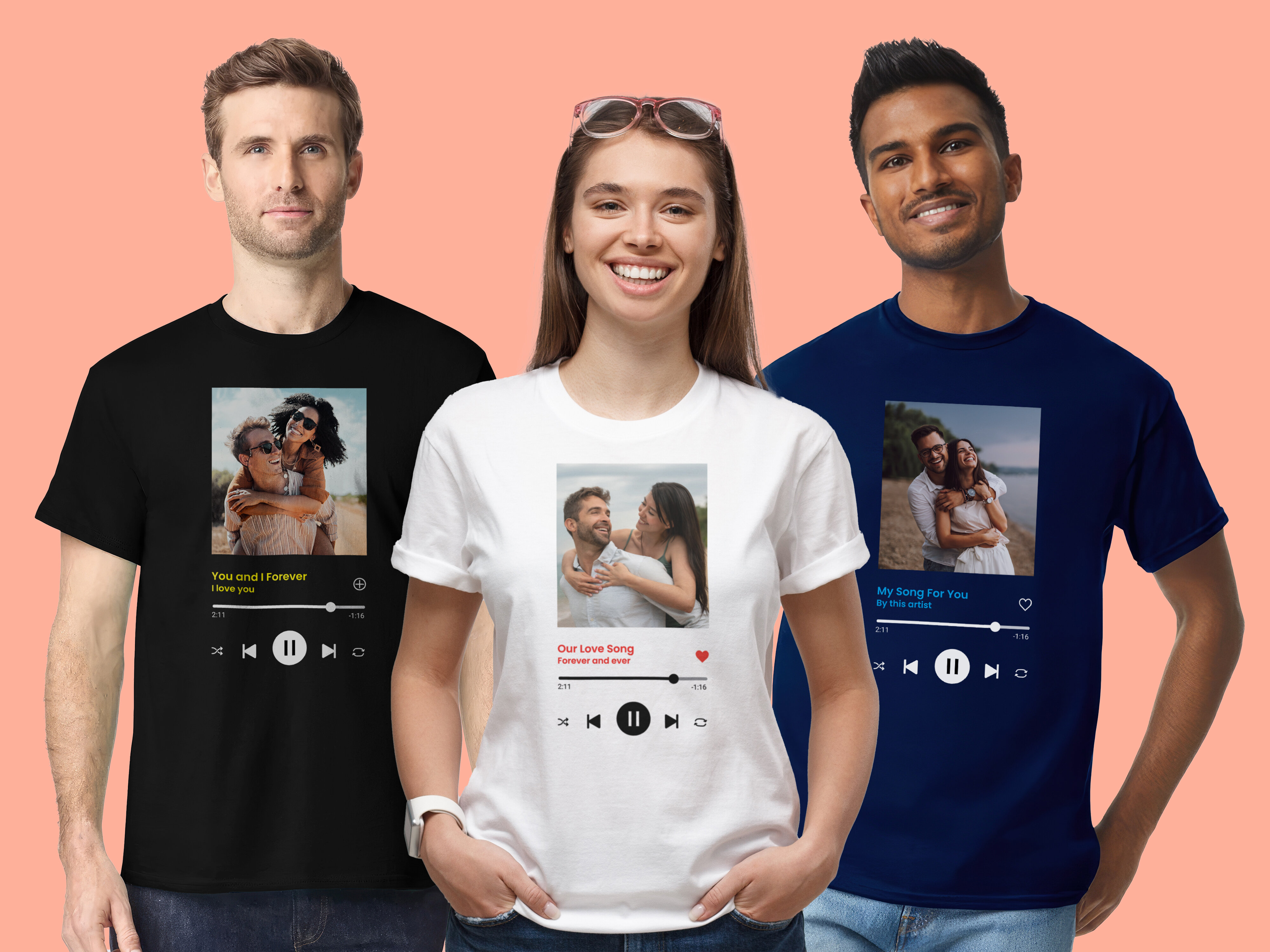 T-paita Valokuvalla &amp; Kappaleella