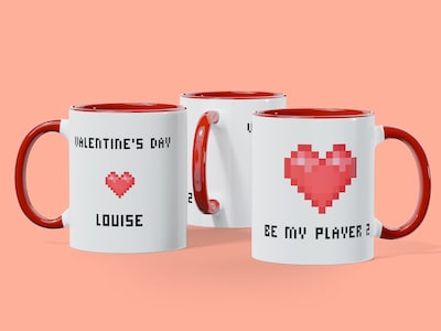 Personlig kopp med tekst & hjerte