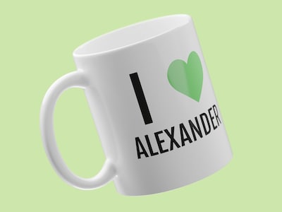 Mugg med Egen Text - I Love